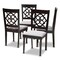 Baxton Studio Renaud Grey Upholstered Espresso Finished Wood Dining Chair, PK4 157-9730 - alternate 1